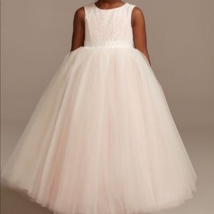Ball Gown Flower Girl Dress with Heart Cut out
